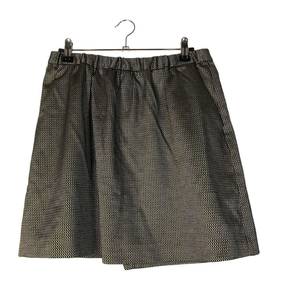 Madewell Black & Gold Jacquard Mini Skirt S